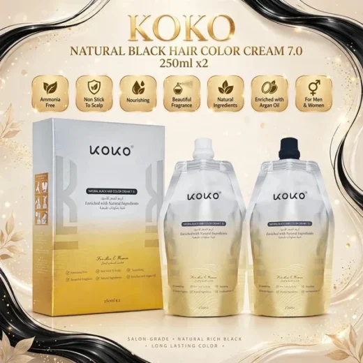 Koko Natural Black Color hair color cream in Pakistan